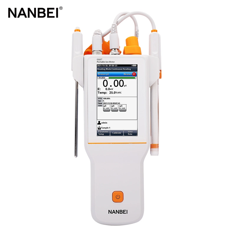 Nanbei Water Analyzer Mulit-Parameter Portable Ion Meter to Test AG+, Na+, K+, Nh4+No3-, Bf4-, Cn-, Cu2+, Ca2+